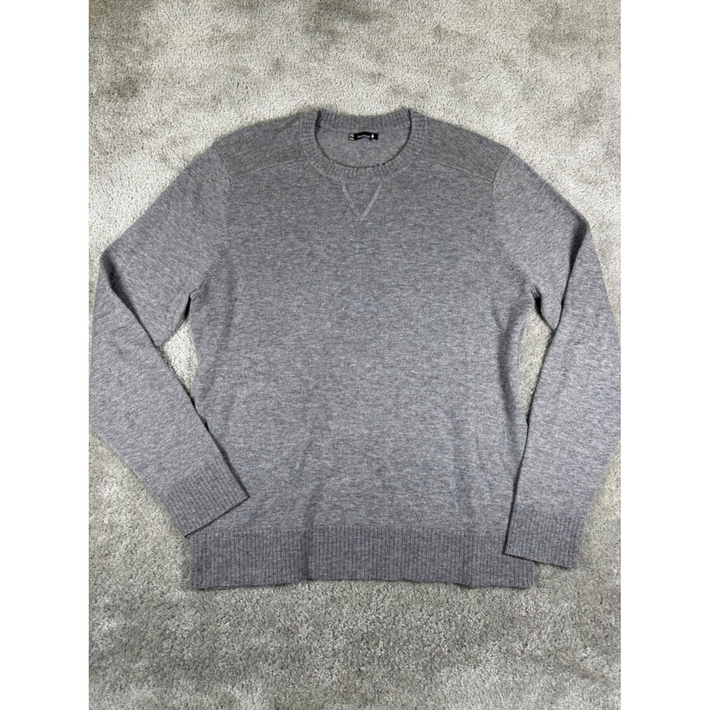 Smartwool Mens Gray Merino Wool Blend Crewneck Sweater Flecked Knit Size XL